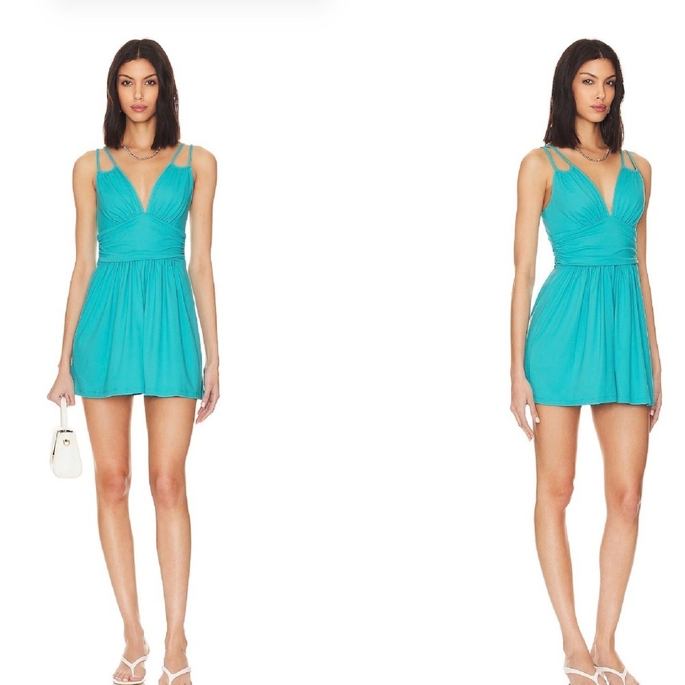 REVOLVE SUSANA MONACO PLUNGE NECK STRAPPY ROMPER SMALL
